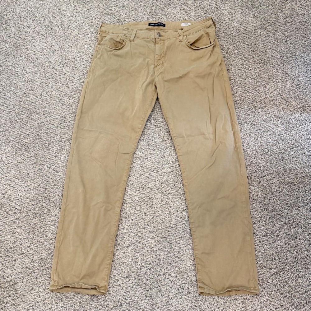 Mavi Jeans Co Zach‎ Straight Leg Tan Khaki Pants Mens 37x30 Cotton Stretch
